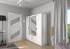 AX LIVING Weißer Kleiderschrank mit Spiegel Storicos 4T 176,3cm breit Bild 3