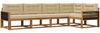 vidaXL Outdoor-Sofagarnitur 5 pcs Natur und Beige 3382566 Bild 2