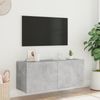 vidaXL TV-Wandschrank mit LED-Leuchten Betongrau 100x35x41 cm 837326 Bild 5