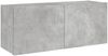 vidaXL TV-Wandschrank mit LED-Leuchten Betongrau 100x35x41 cm 837326 Bild 3