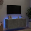 vidaXL TV-Wandschrank mit LED-Leuchten Betongrau 100x35x41 cm 837326 Bild 4