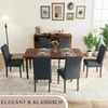 TLGREEN Küchenstuhl 2er Set,Esszimmerstühle mit Massivholzbeinen, Polsterstühle mit Nieten Vielseitiger für Küche, Esszimmer Bild 3