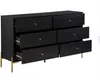 Vente-unique - MILAVIA Kommode Holz, Platte SchwarzGold - B 40 cm x H 82 cm x L 140 cm Bild 4