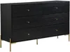 Vente-unique - MILAVIA Kommode Holz, Platte SchwarzGold - B 40 cm x H 82 cm x L 140 cm Bild 2