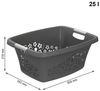 Rotho Wäschekorb Flowers 25 l anthrazit Bild 3