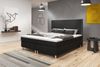 Boxspringbett KING de Luxe 180x200 cm Webstoff Schwarz mit integriertem Topper Bild 5
