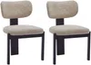 Vente-unique - WILANA Stuhl Stoff Schokoladenbraun - B 60 cm x H 85 cm x L 56 cm Bild 2