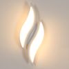 Goeco LED Innenwandleuchte, Acryl Wandleuchte 12W 1350LM, Weiße Spiralleuchte für Schlafzimmer Balkon Flur, Warmweißes Licht 3000K Bild 1