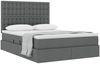 vidaXL Aufbewahrungsbett mit Matratze Dunkelgrau 140 x 200 cm 3371911 Bild 3