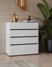 INOSIGN Schubkastenkommode Cross, moderne grifflose Kommode, 80x40x85cm (BxTxH), Schubladenschrank, Sideboard mit 4 Schubkasten Bild 2