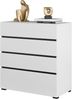 INOSIGN Schubkastenkommode Cross, moderne grifflose Kommode, 80x40x85cm (BxTxH), Schubladenschrank, Sideboard mit 4 Schubkasten Bild 4