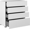 INOSIGN Schubkastenkommode Cross, moderne grifflose Kommode, 80x40x85cm (BxTxH), Schubladenschrank, Sideboard mit 4 Schubkasten Bild 3