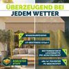 tillvex Klemmmarkise 350 cm Taupe mit Solar LED mit Handkurbel Balkon | Balkonmarkise ohne Bohren | Markise UV-beständig & höhenverstellbar | Sonnenschutz wasserdicht Bild 4