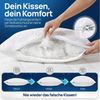 LILENO HOME Kopfkissen - gestepptes Kissen in verschiedenen Größen - Made in Germany, Füllung: 100% Polyester, Rückenschläfer, Seitenschläfer, Bauchschläfer, Spar-Set, 4er Set, Kopfkissen 80x80 cm HART mit 1.200g Füllung, allergikergeeignet Bild 2