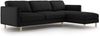 Micadoni Ecksofa Eden 4-Sitzer Rechts Samt Schwarz Bild 2