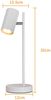 ZMH Nachttischlampe Schlafzimmer Tischlampe weiß schwenkbar 350° GU10 Metall Büro Bild 3