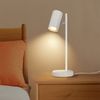 ZMH Nachttischlampe Schlafzimmer Tischlampe weiß schwenkbar 350° GU10 Metall Büro Bild 2