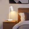 ZMH Nachttischlampe Schlafzimmer Tischlampe weiß schwenkbar 350° GU10 Metall Büro Bild 4