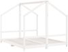 vidaXL Kinderbett Weiß 2x(80x200) cm Massivholz Kiefer 3200587 Bild 3