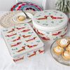 Rex London Keksdose Aufbewahrungsdose Dackel rechteckig Weihnachten, 27x19x6,5 cm, (mit Deckel) Bild 3