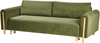 Schlafsofa 3-Sitzer KVAM Stoff Grün mit Stauraum Bild 4