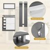 Wandgarderoben-Set 80 x 25 x 96.5 cm, inkl. Spiegel, 2 Wandpaneelen, einer Regalwand und einem Schuhschrank, Korpus anthrazitgrau matt, Flurmöbel, Flurtrockenständer, Flurgarderobe, Schuhwechsler-Set, Bild 2