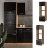 Mikrowellenschrank R-Line Schwarz Hochglanz 60 cm Vicco Bild 2
