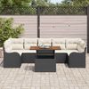 vidaXL Garten-Sofa-Set mit Speicher 8 pcs Schwarz Poly Rattan 3358161 Bild 3