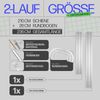 Bestlivings Gardinenschiene ( Weiß ) 210cm (1x90/1x120cm) 2-läufig + 2er Set Rundbogen Bild 3