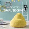 Lumaland 'Luxury Fluffy' Sitzsack, Webplüsch, Gelb, 60 x 45 cm, 120 l Bild 3