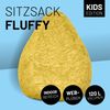Lumaland 'Luxury Fluffy' Sitzsack, Webplüsch, Gelb, 60 x 45 cm, 120 l Bild 2
