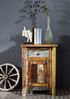 Nachttisch Altholz 50x42x70 mehrfarbig lackiert FABLE #03 Bild 2