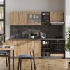 Küchenzeile R-Line Artisan Eiche/Anthrazit 240 cm ohne Arbeitsplatte Vicco Bild 4