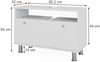 Waschbeckenunterschrank Fynn Weiß 80.2 x 54 cm mit Schublade Vicco Bild 3