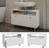 Waschbeckenunterschrank Fynn Weiß 80.2 x 54 cm mit Schublade Vicco Bild 2