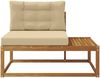 vidaXL Outdoor Endsofa mit Kissen Natur 115 x 83 x 73 cm 900555 Bild 4