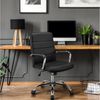 Yaheetech Bürostuhl mit Wippfunktion, verstellbare Sitzhöhe (46-56 cm), Kunstleder, 61,5 x 60 x 93 - 103 cm, Schwarz Bild 3