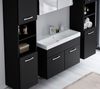 Badplaats Badmöbel Komplettset Paso XL LED 80 x 40 cm Schwarz Matt - Badezimmermöbel mit Waschbecken, Spiegelschrank und 2 Badezimmerschränke Bild 4