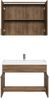 Badplaats Badmöbel Komplettset Paso 02 80 x 40 cm Braun Eiche - Badezimmermöbel mit Waschbecken und Spiegelschrank Bild 3