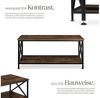 tectake Couchtisch Pittsburgh (1-St, 1 tlg), Trendiger Couchtisch in minimalistischer Industrie-Optik Bild 2