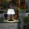 2er Set LED Solar Tischlampe, schwarz weiß, 3 Stufen, H 28 cm Bild 5