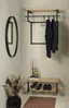 Garderobe Wandgarderobe RIZZOLI Metall Schwarz lackiert mit Hutablage Bild 3