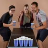 Relaxdays Bier Pong Set, 200 Becher, Kunststoff rot / blau, 473 ml Bild 2