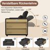 Schlafsofa 140 x 137 x 84 cm mit Schlaffunktion, USB-Anschluss, Getränkehalter und 2 Kissen Bild 5
