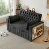 Schlafsofa 140 x 137 x 84 cm mit Schlaffunktion, USB-Anschluss, Getränkehalter und 2 Kissen Bild 2
