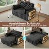 Schlafsofa 140 x 137 x 84 cm mit Schlaffunktion, USB-Anschluss, Getränkehalter und 2 Kissen Bild 4