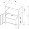 Aktenschrank Hailuoto 70x40x110 cm Stahl Hellgrau [en. casa] Bild 3