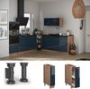 Apothekerschrank Fame-Line Dunkelblau Hochglanz/Goldkraft Eiche 20 cm, AP Anthrazit Vicco Bild 4