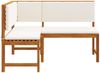 vidaXL Gartenstuhl mit Kissen Braun 140 x 100 x 91cm Massivholz Akazie 4107149 Bild 4