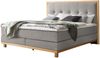 Cecilia Boxspringbett grau Eiche MassivholzPolyester/Polyamid/Viskose 206cm x 148cm x 125cm Bild 1